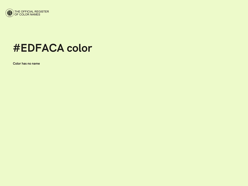 #EDFACA color image