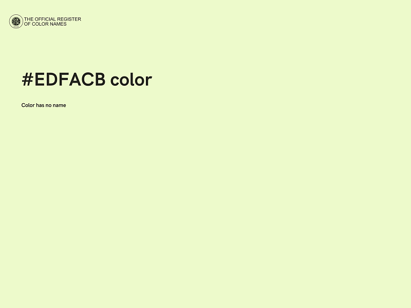 #EDFACB color image