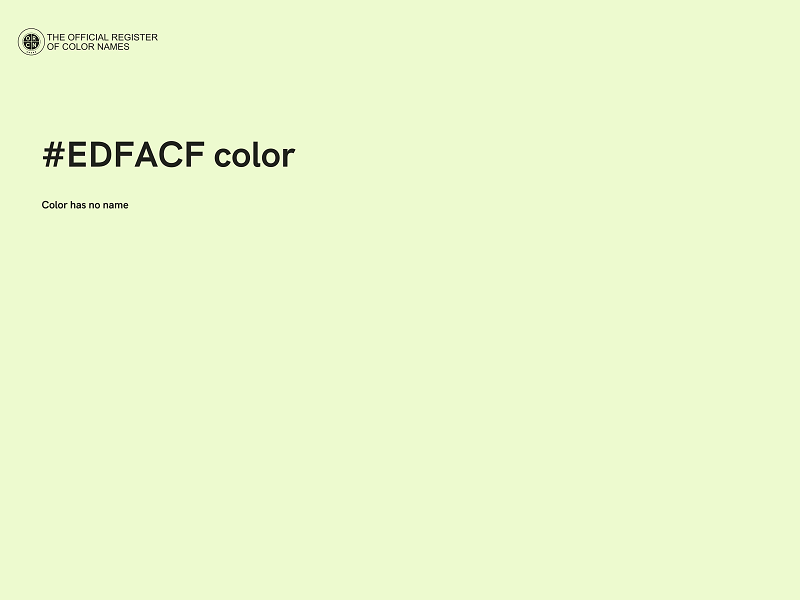 #EDFACF color image