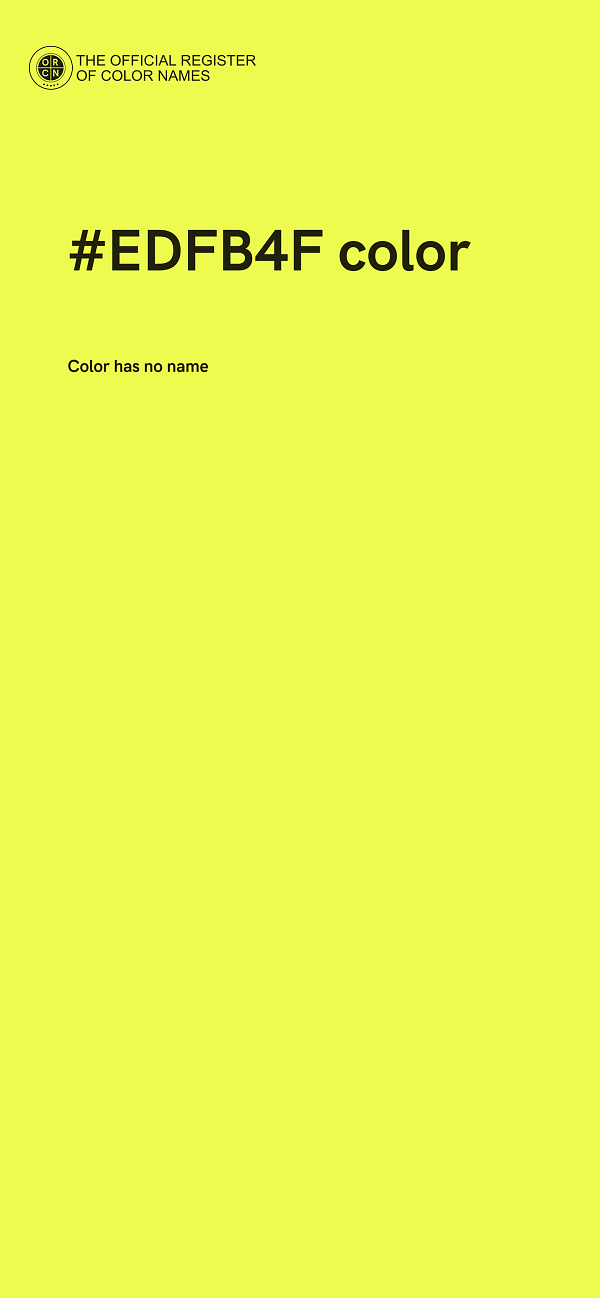 #EDFB4F color image
