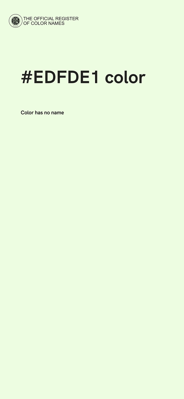 #EDFDE1 color image
