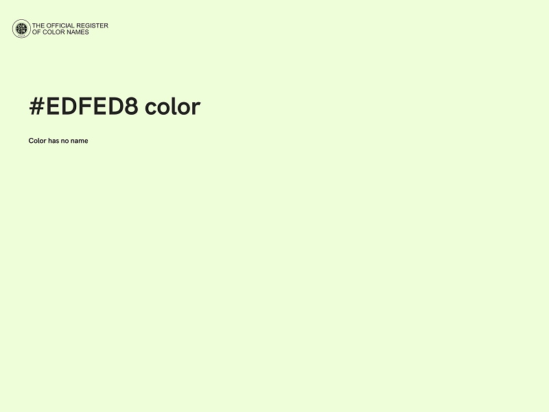 #EDFED8 color image