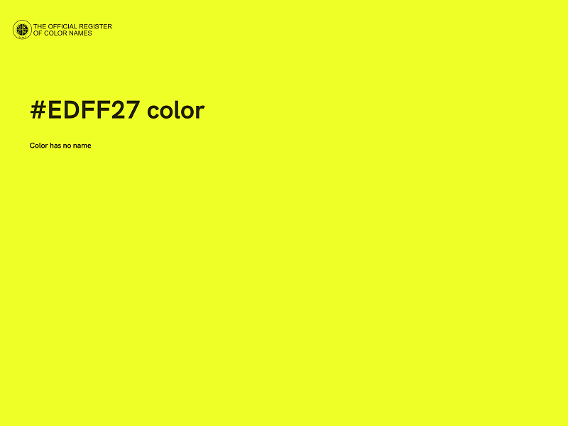 #EDFF27 color image