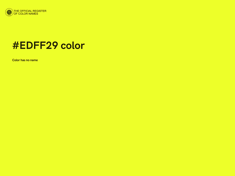 #EDFF29 color image