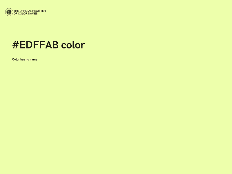 #EDFFAB color image