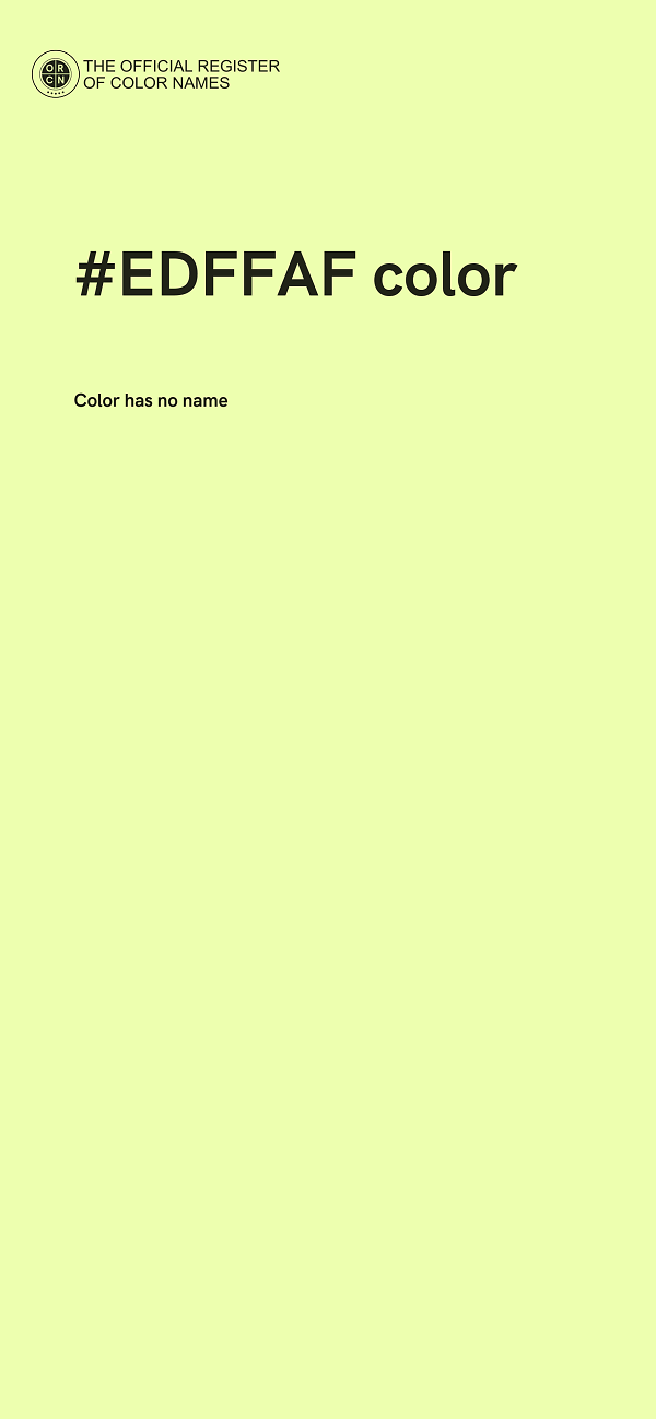 #EDFFAF color image