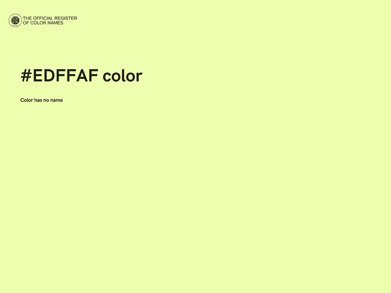 #EDFFAF color image