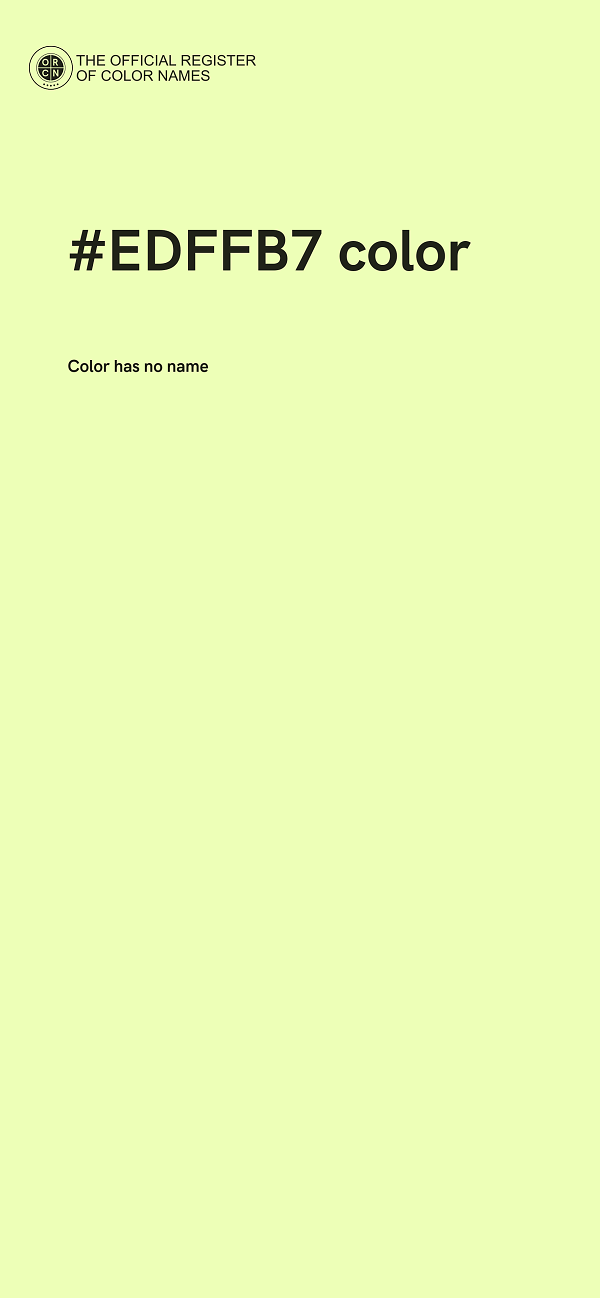 #EDFFB7 color image