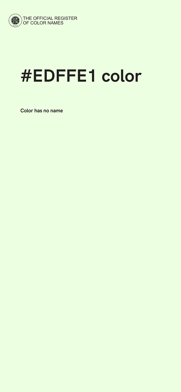 #EDFFE1 color image