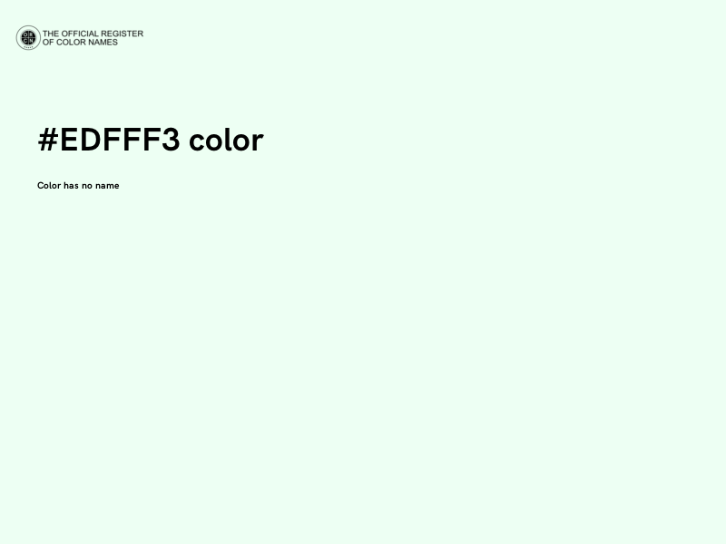 #EDFFF3 color image