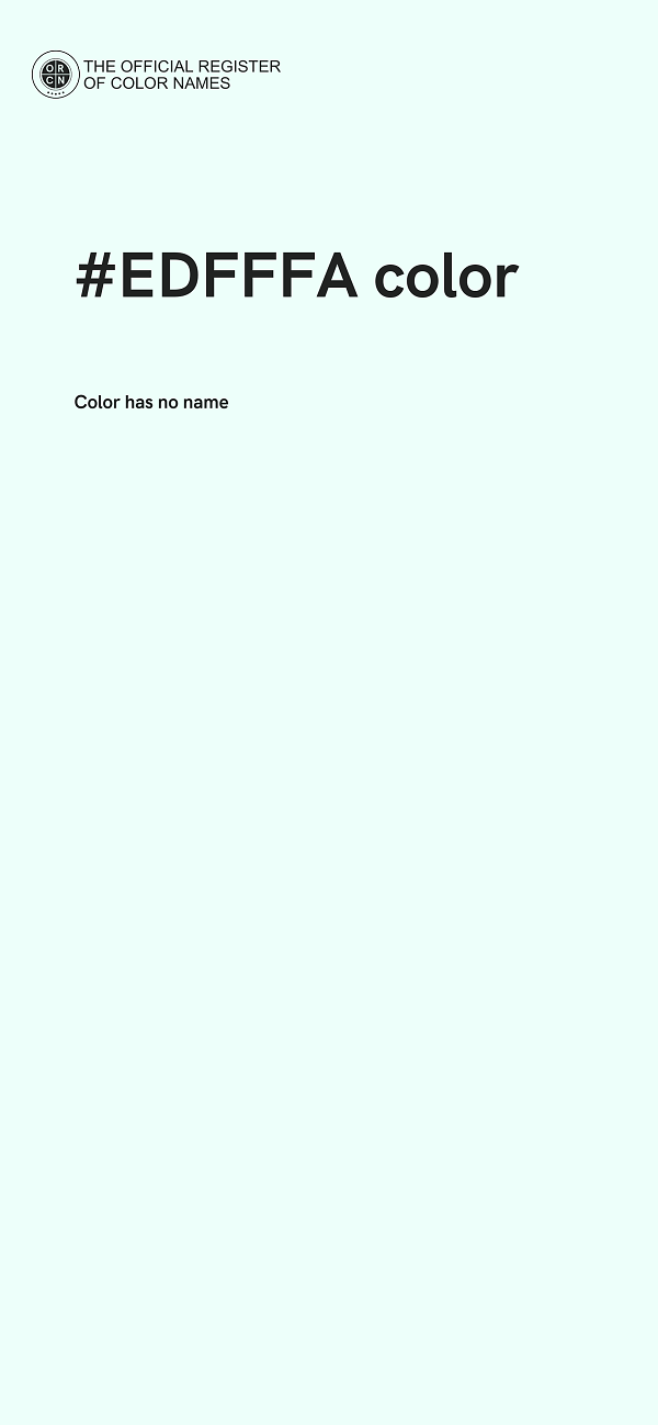 #EDFFFA color image