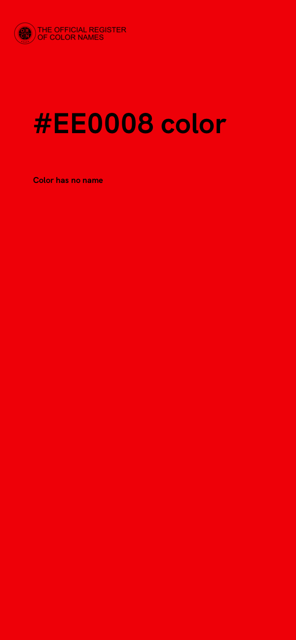 #EE0008 color image