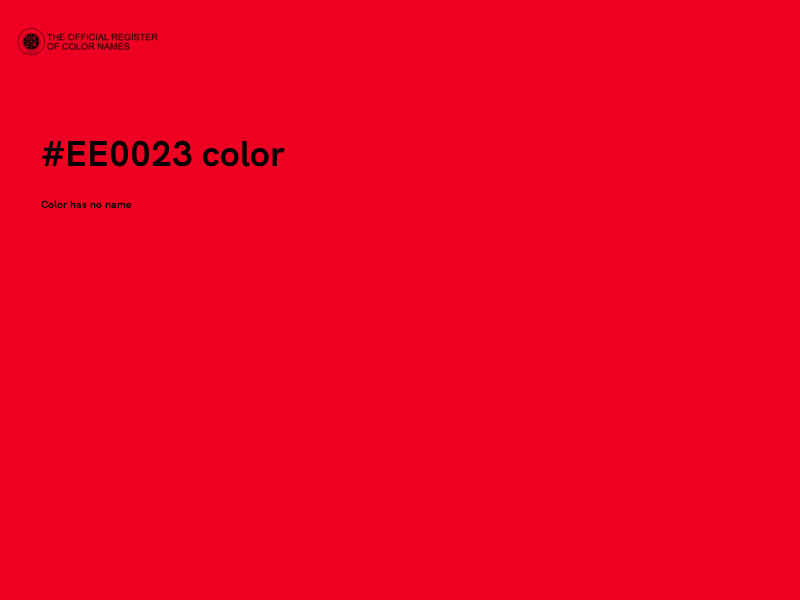 #EE0023 color image