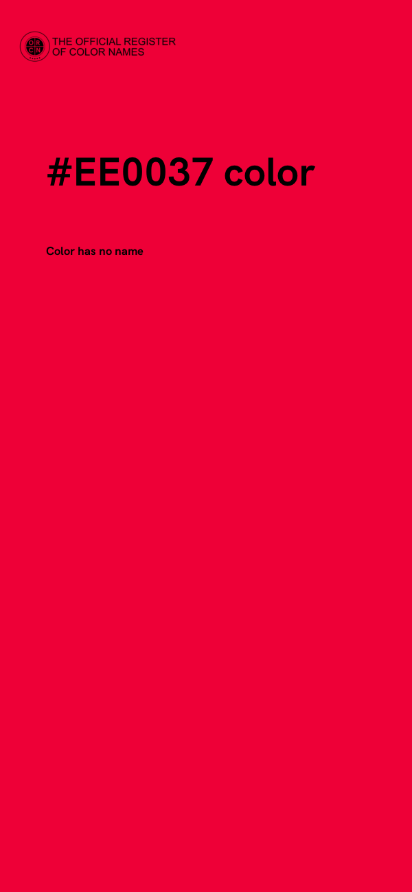 #EE0037 color image
