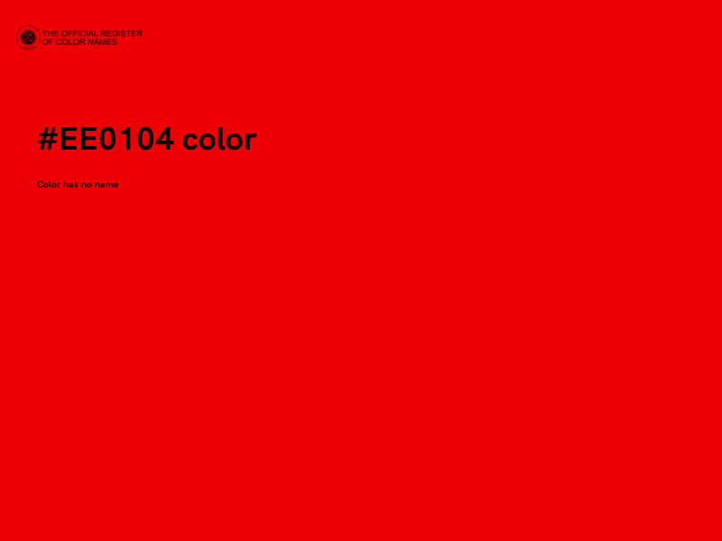 #EE0104 color image