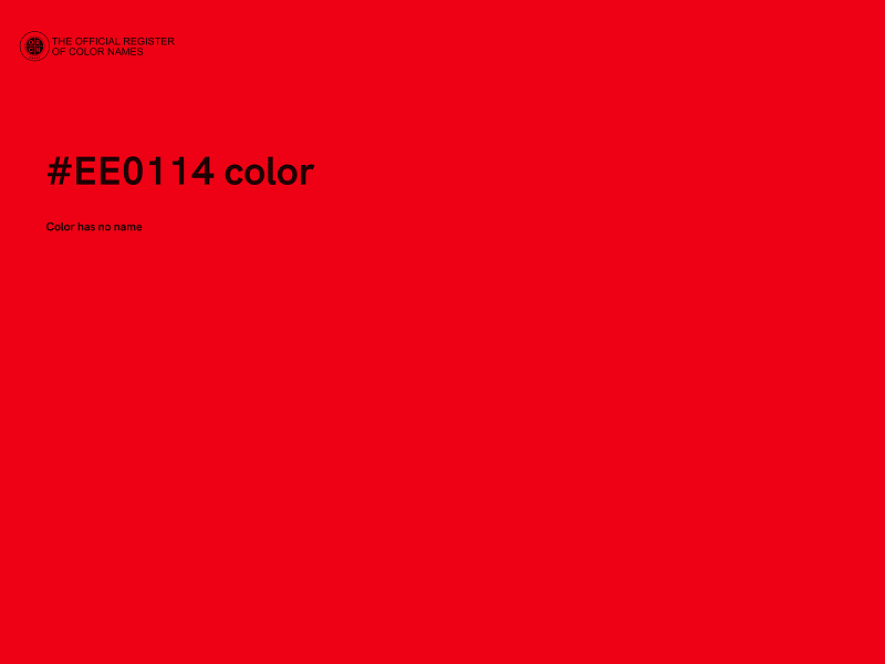 #EE0114 color image