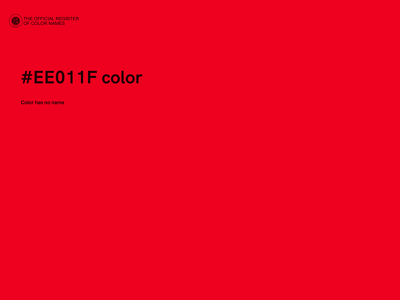 #EE011F color image