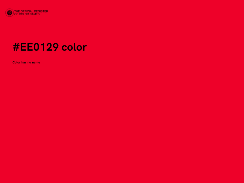 #EE0129 color image