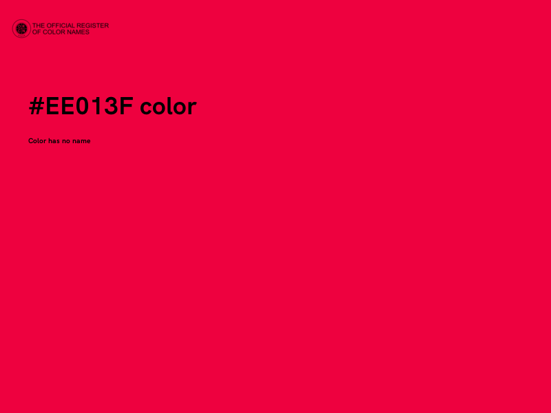 #EE013F color image