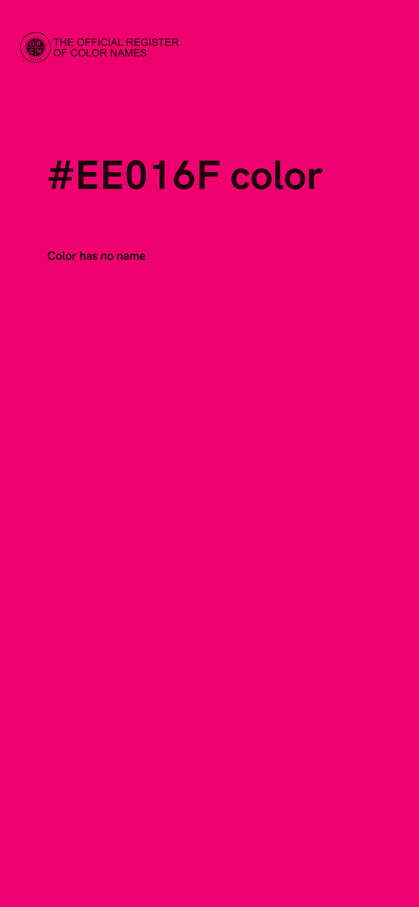 #EE016F color image