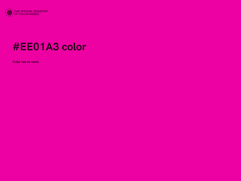 #EE01A3 color image