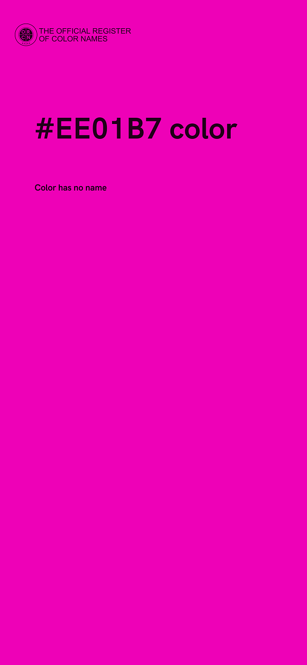 #EE01B7 color image