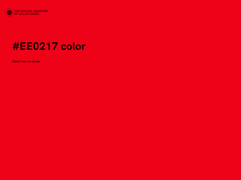 #EE0217 color image