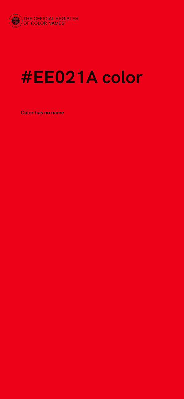 #EE021A color image