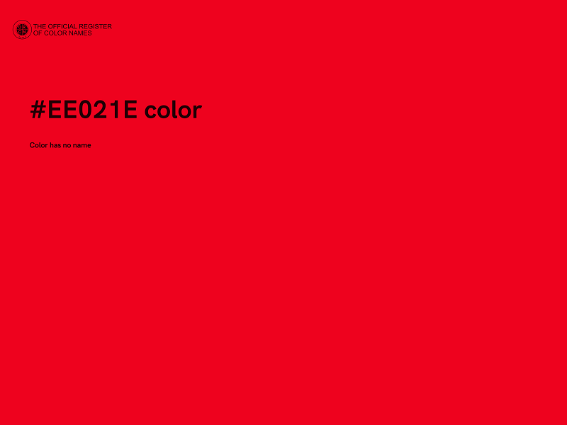 #EE021E color image