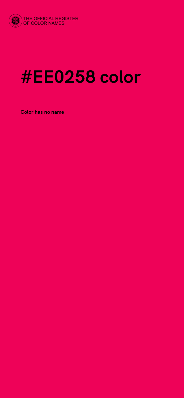 #EE0258 color image