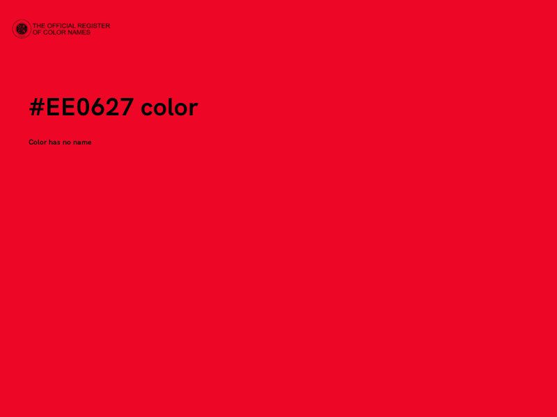 #EE0627 color image