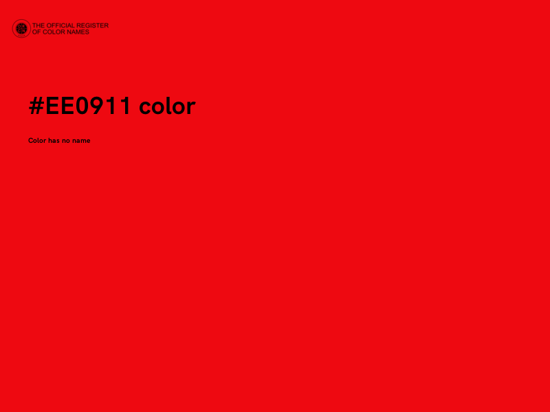 #EE0911 color image
