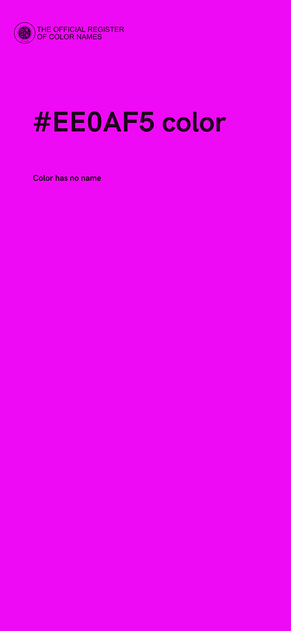 #EE0AF5 color image