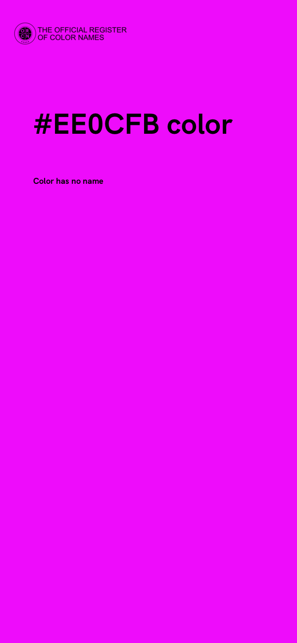 #EE0CFB color image