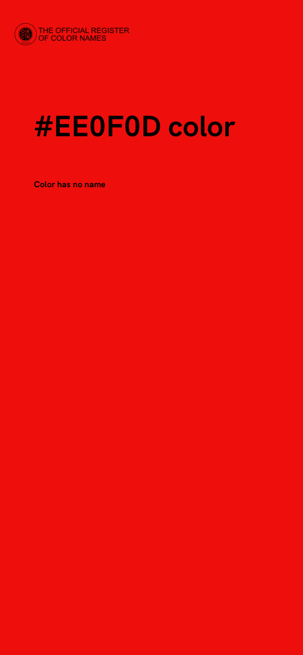 #EE0F0D color image