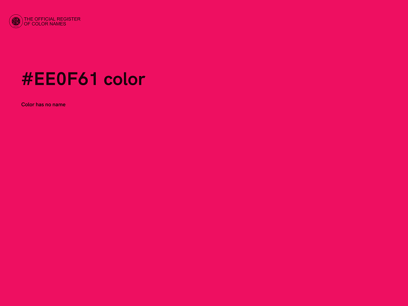 #EE0F61 color image