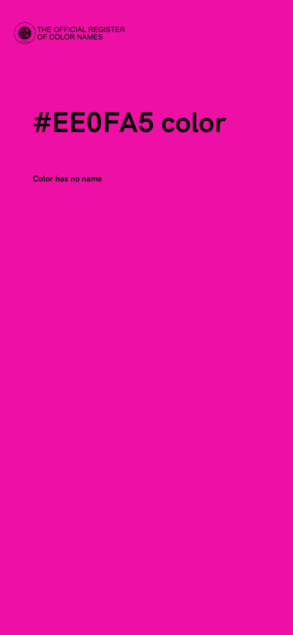#EE0FA5 color image