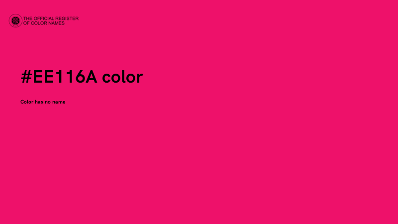 #EE116A color image