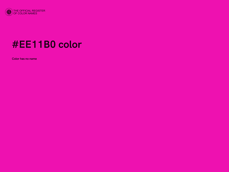 #EE11B0 color image