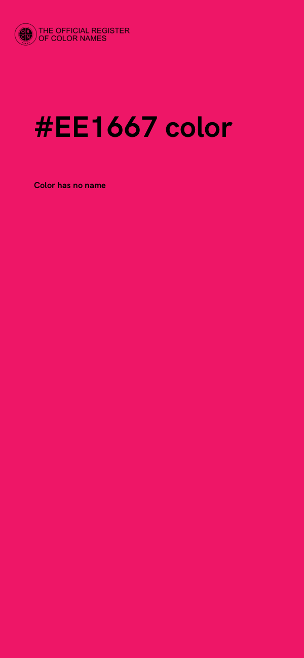 #EE1667 color image