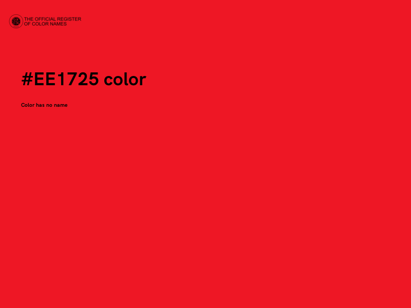 #EE1725 color image