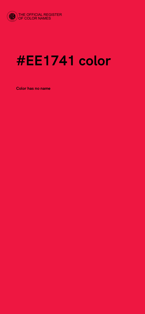 #EE1741 color image