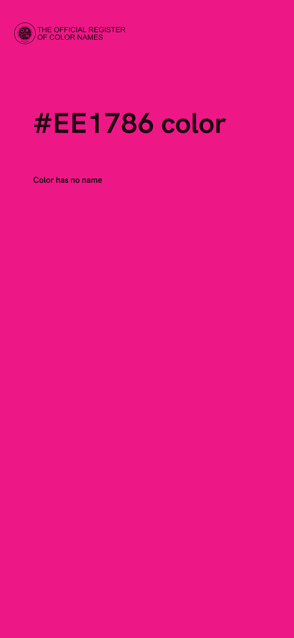 #EE1786 color image
