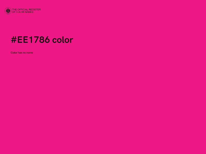 #EE1786 color image