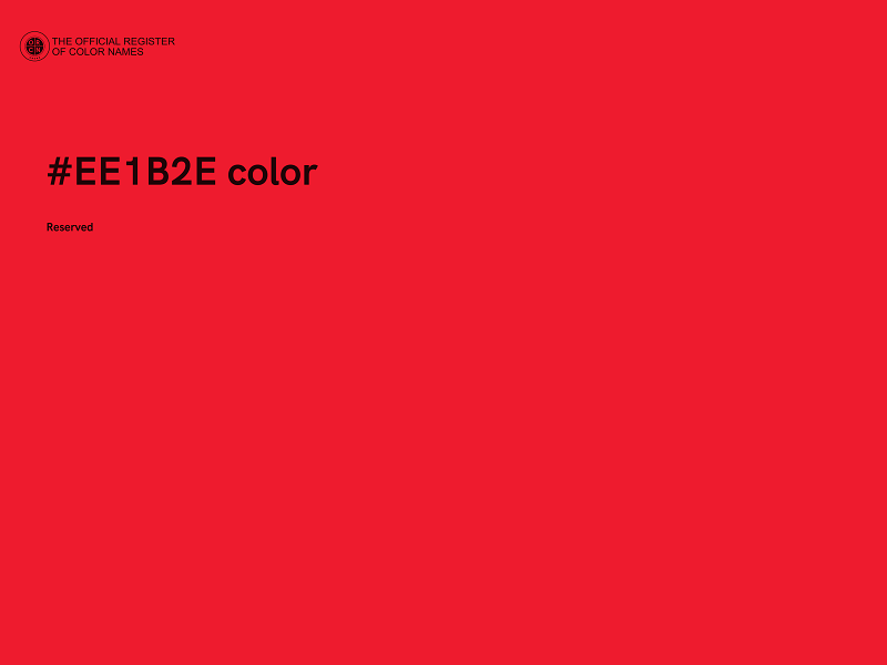 #EE1B2E color image