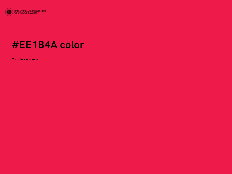 #EE1B4A color image