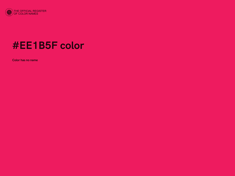 #EE1B5F color image