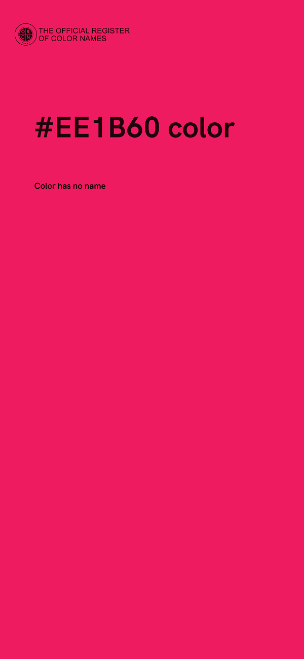 #EE1B60 color image