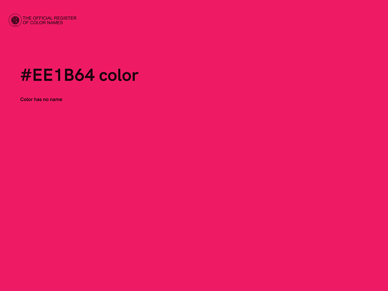 #EE1B64 color image