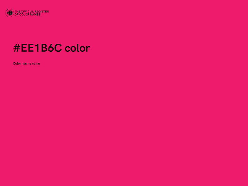 #EE1B6C color image